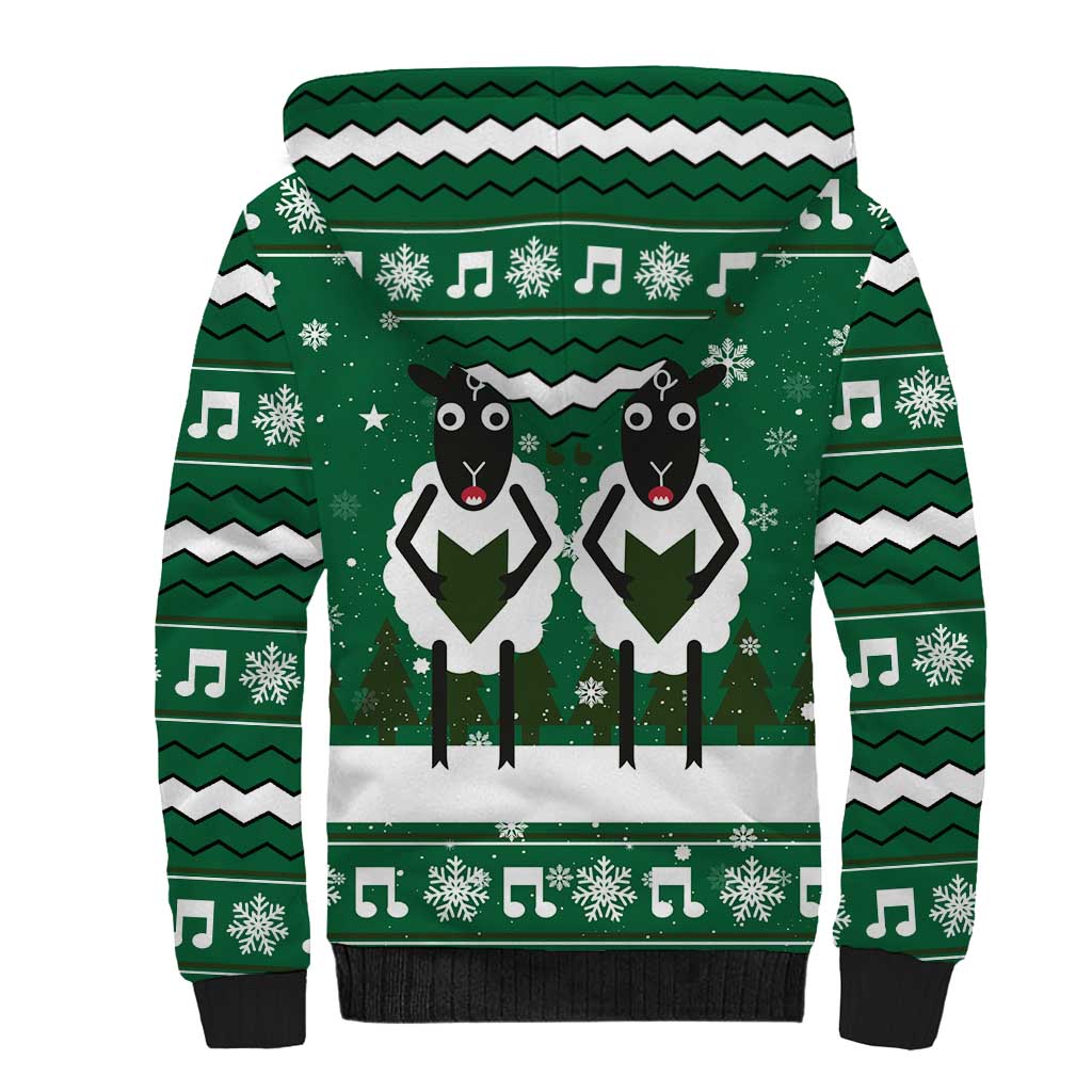 Sheep Baaa Humbug Christmas Sherpa Hoodie Xmas Holiday Patterns - Wonder Print Shop