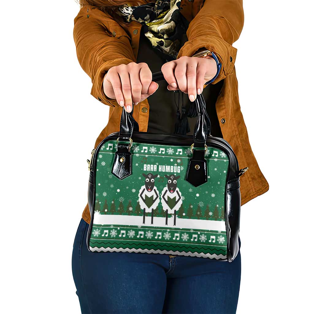 Sheep Baaa Humbug Christmas Shoulder Handbag Xmas Holiday Patterns - Wonder Print Shop
