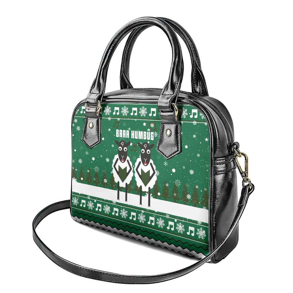 Sheep Baaa Humbug Christmas Shoulder Handbag Xmas Holiday Patterns - Wonder Print Shop