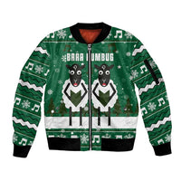 Sheep Baaa Humbug Christmas Sleeve Zip Bomber Jacket Xmas Holiday Patterns - Wonder Print Shop
