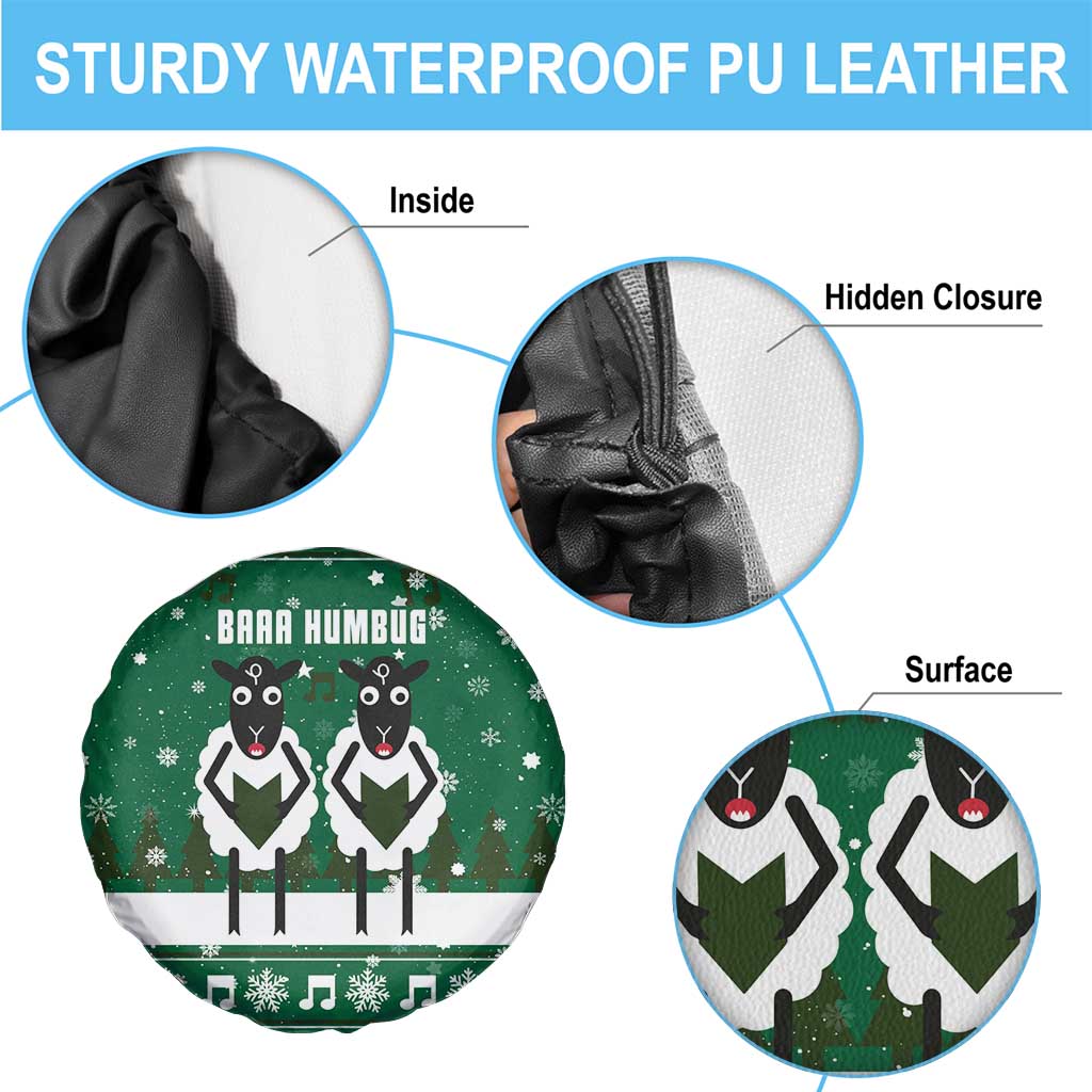Sheep Baaa Humbug Christmas Spare Tire Cover Xmas Holiday Patterns - Wonder Print Shop