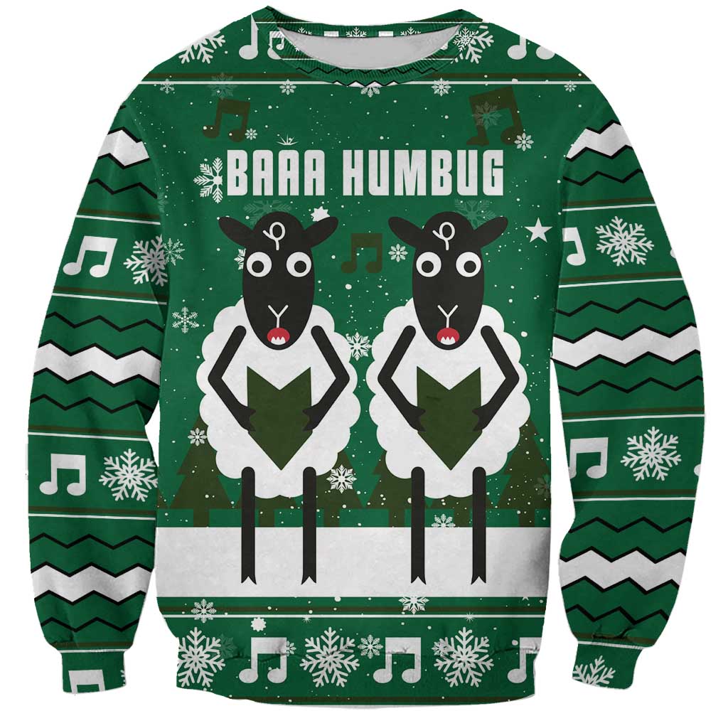 Sheep Baaa Humbug Christmas Sweatshirt Xmas Holiday Patterns - Wonder Print Shop