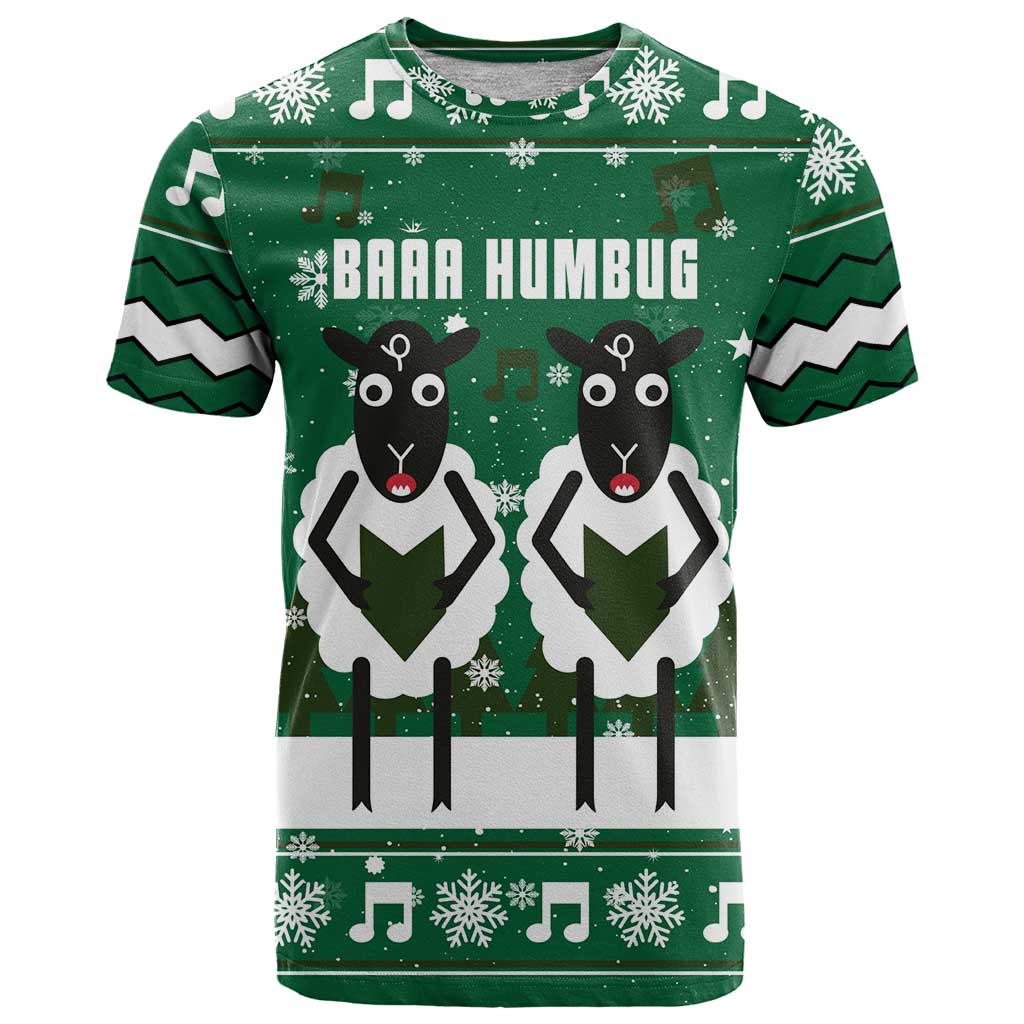 Sheep Baaa Humbug Christmas T Shirt Xmas Holiday Patterns - Wonder Print Shop