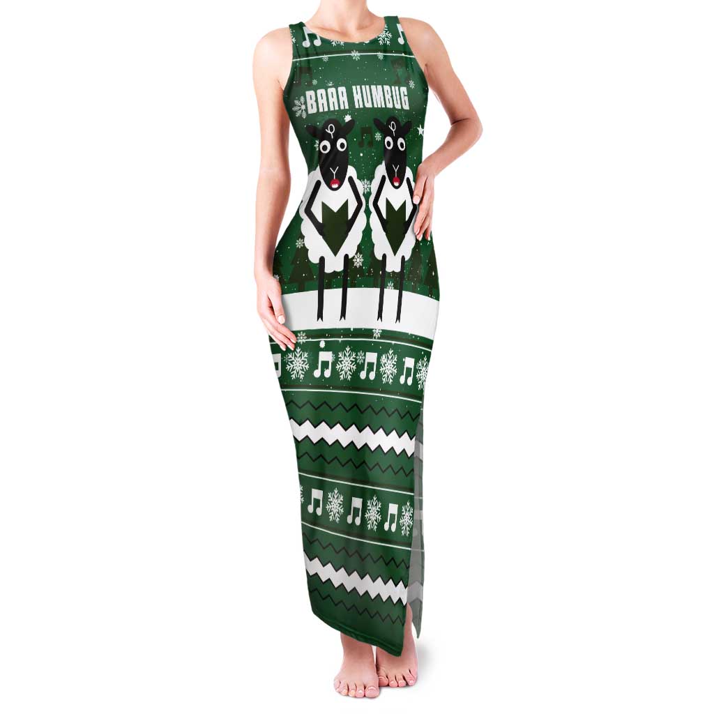 Sheep Baaa Humbug Christmas Tank Maxi Dress Xmas Holiday Patterns - Wonder Print Shop