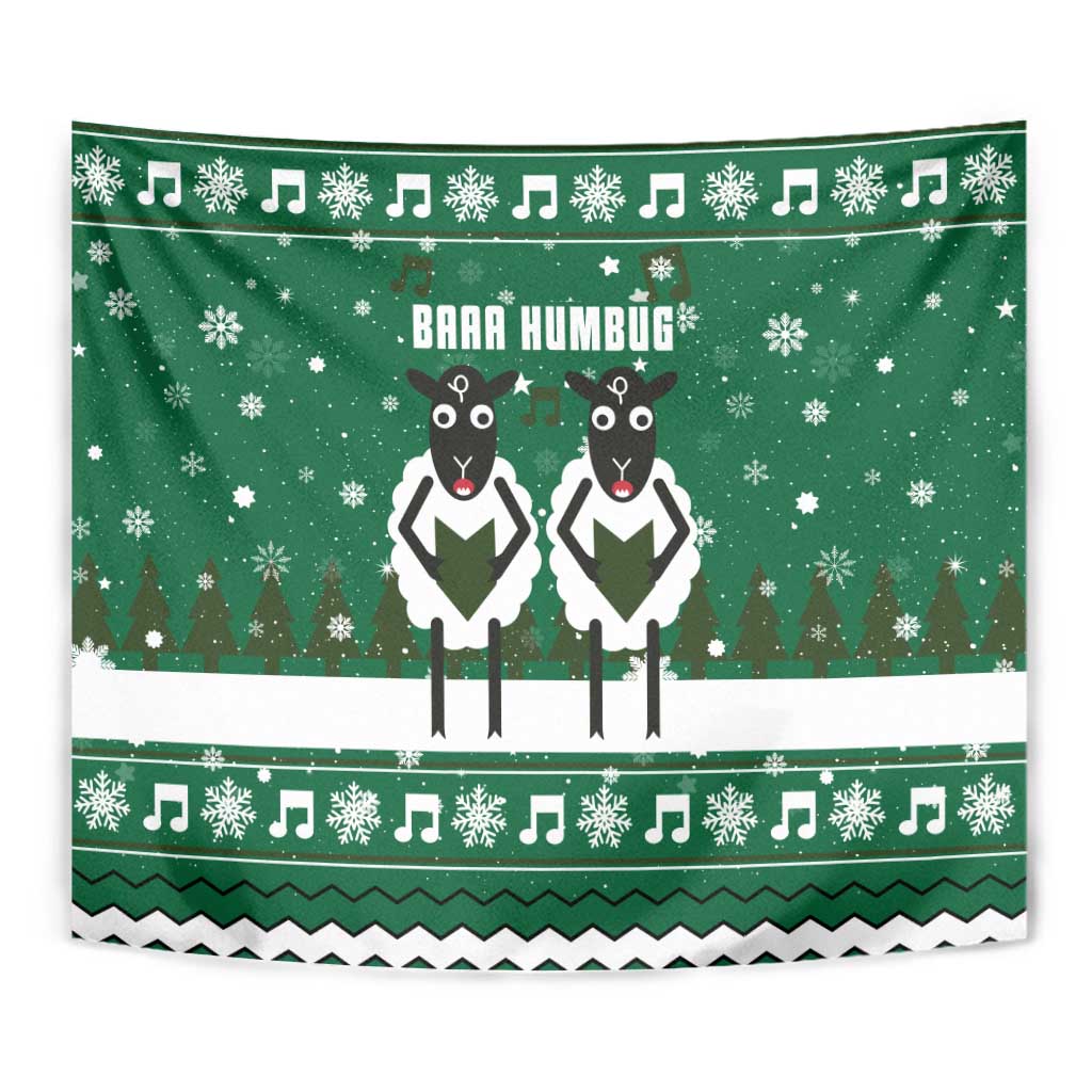 Sheep Baaa Humbug Christmas Tapestry Xmas Holiday Patterns - Wonder Print Shop