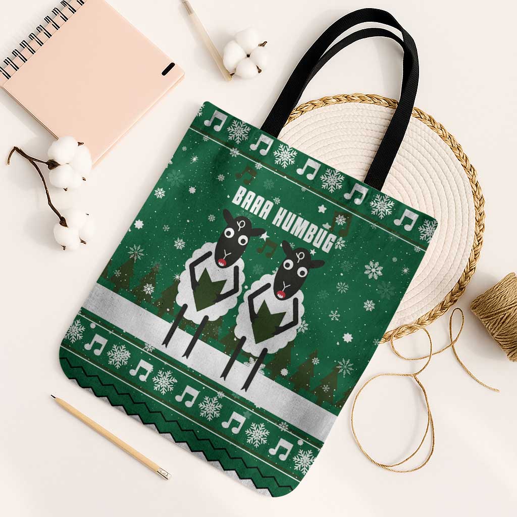 Sheep Baaa Humbug Christmas Tote Bag Xmas Holiday Patterns - Wonder Print Shop