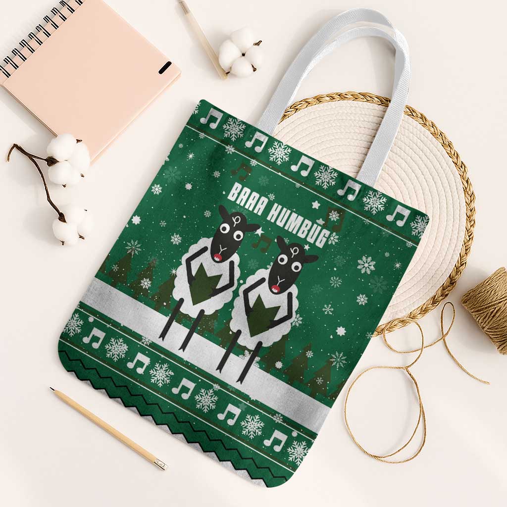 Sheep Baaa Humbug Christmas Tote Bag Xmas Holiday Patterns - Wonder Print Shop
