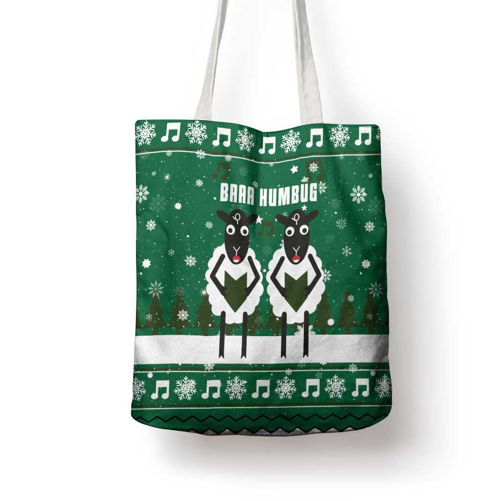 Sheep Baaa Humbug Christmas Tote Bag Xmas Holiday Patterns - Wonder Print Shop