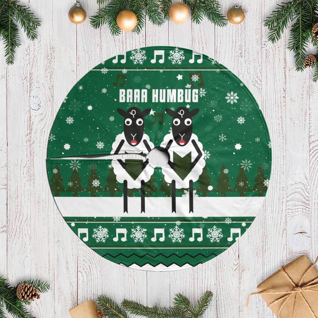 Sheep Baaa Humbug Christmas Tree Skirt Xmas Holiday Patterns - Wonder Print Shop