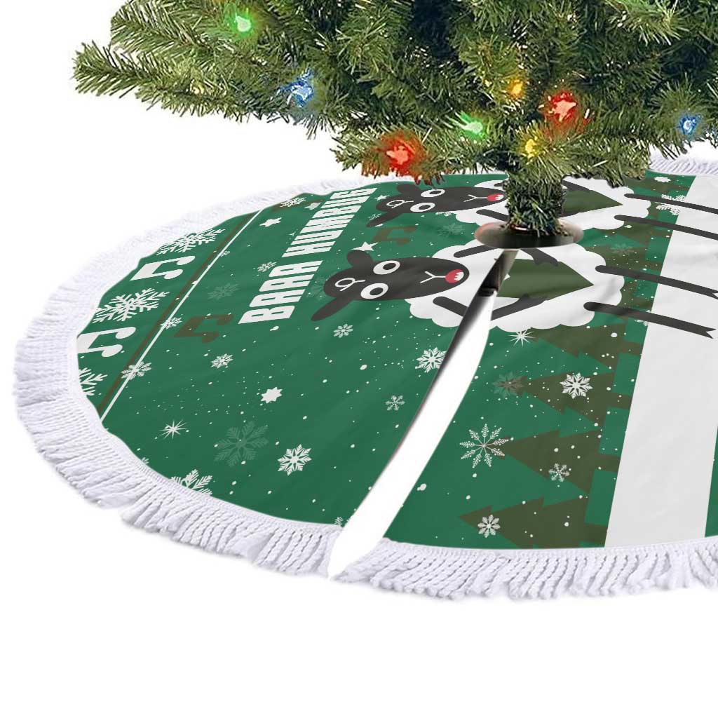 Sheep Baaa Humbug Christmas Tree Skirt Xmas Holiday Patterns - Wonder Print Shop