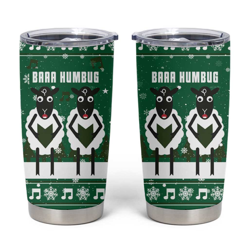Sheep Baaa Humbug Christmas Tumbler Cup Xmas Holiday Patterns - Wonder Print Shop