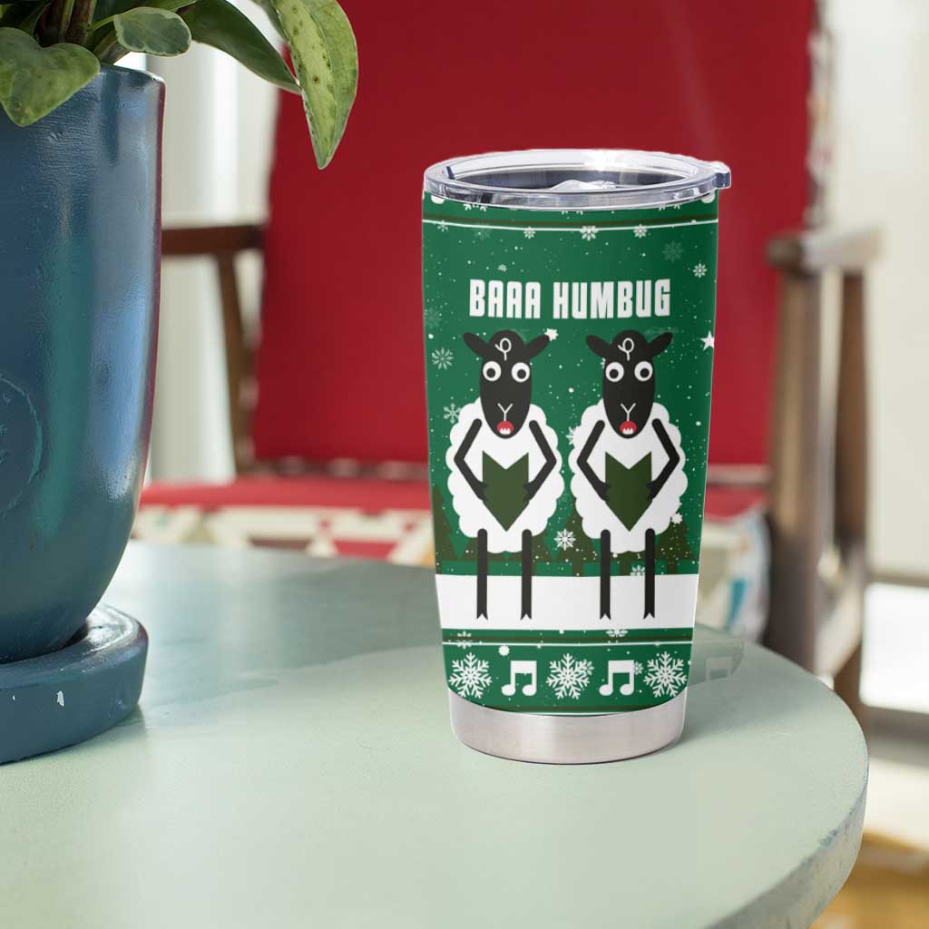Sheep Baaa Humbug Christmas Tumbler Cup Xmas Holiday Patterns - Wonder Print Shop