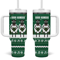 Sheep Baaa Humbug Christmas Tumbler With Handle Xmas Holiday Patterns - Wonder Print Shop