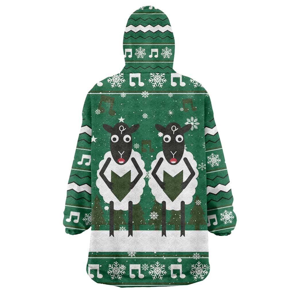 Sheep Baaa Humbug Christmas Wearable Blanket Hoodie Xmas Holiday Patterns - Wonder Print Shop