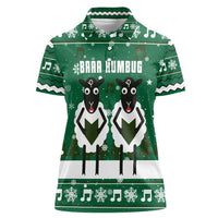 Sheep Baaa Humbug Christmas Women Polo Shirt Xmas Holiday Patterns - Wonder Print Shop