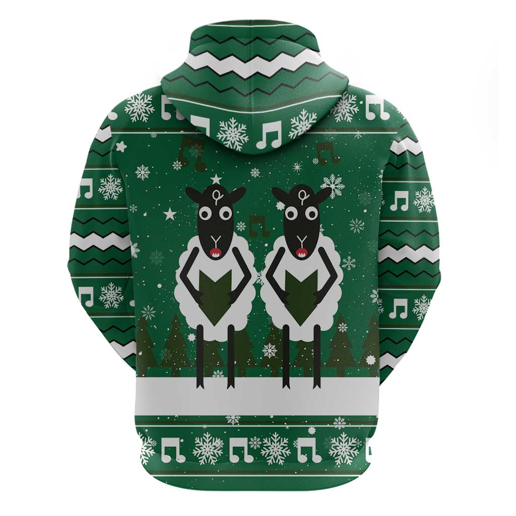 Sheep Baaa Humbug Christmas Zip Hoodie Xmas Holiday Patterns - Wonder Print Shop