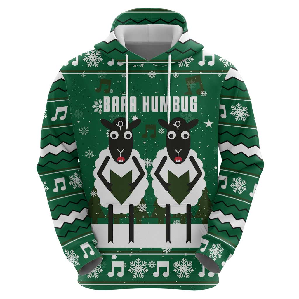 Sheep Baaa Humbug Christmas Zip Hoodie Xmas Holiday Patterns - Wonder Print Shop