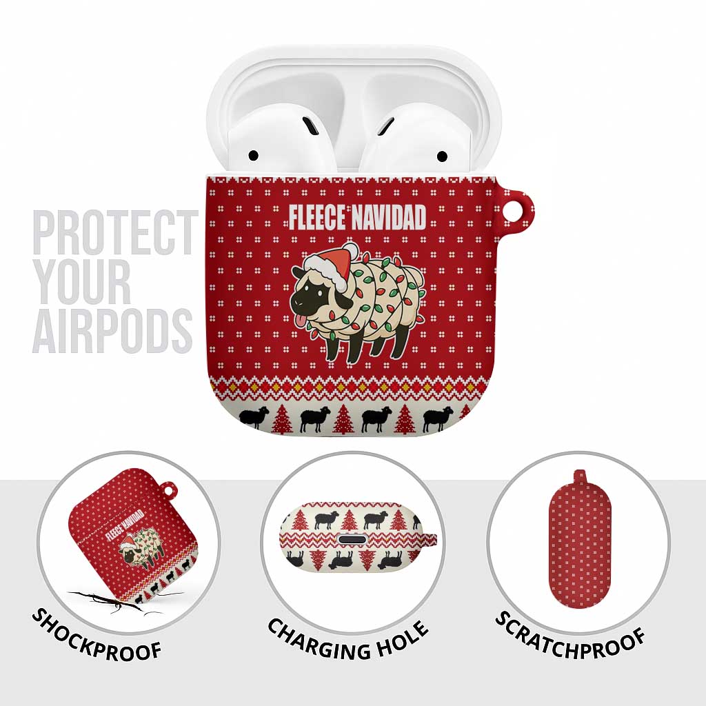 Sheep Merry Christmas AirPods Case Xmas Holiday Patterns - Wonder Print Shop