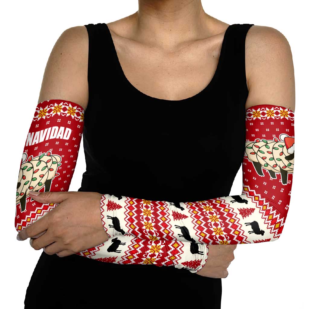 Sheep Merry Christmas Arm Sleeves Xmas Holiday Patterns - Wonder Print Shop