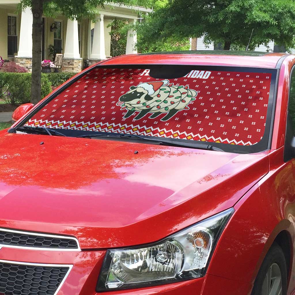 Sheep Merry Christmas Auto Sun Shade Xmas Holiday Patterns - Wonder Print Shop