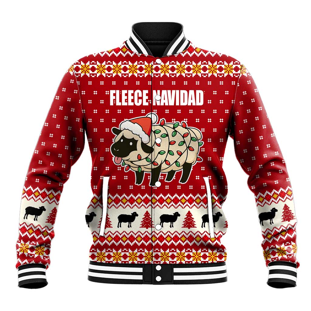 Sheep Merry Christmas Baseball Jacket Xmas Holiday Patterns - Wonder Print Shop