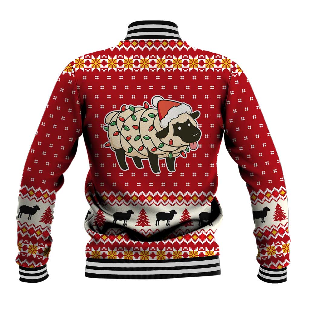 Sheep Merry Christmas Baseball Jacket Xmas Holiday Patterns - Wonder Print Shop