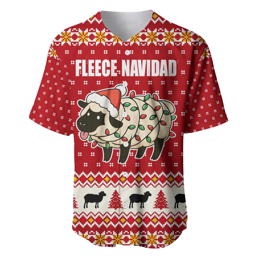 Sheep Merry Christmas Baseball Jersey Xmas Holiday Patterns - Wonder Print Shop