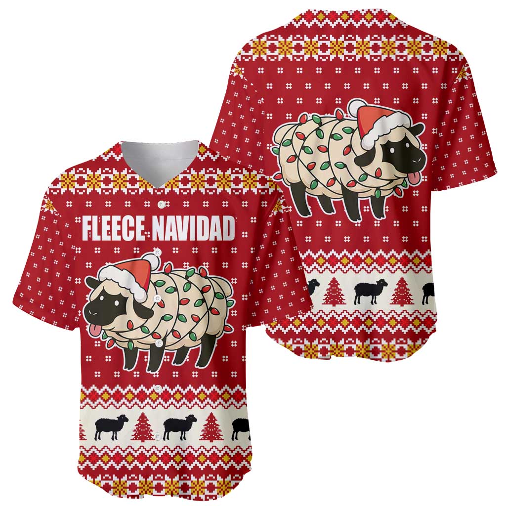 Sheep Merry Christmas Baseball Jersey Xmas Holiday Patterns - Wonder Print Shop