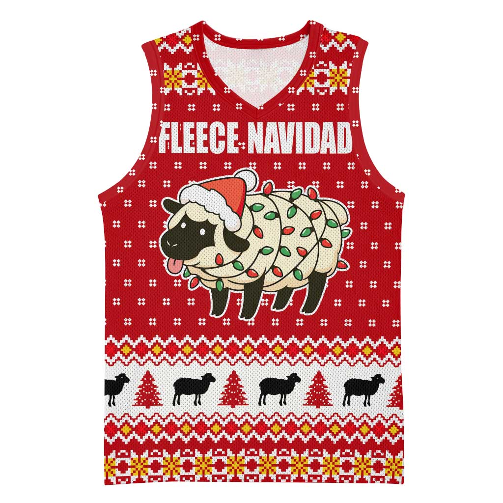 Sheep Merry Christmas Basketball Jersey Xmas Holiday Patterns - Wonder Print Shop