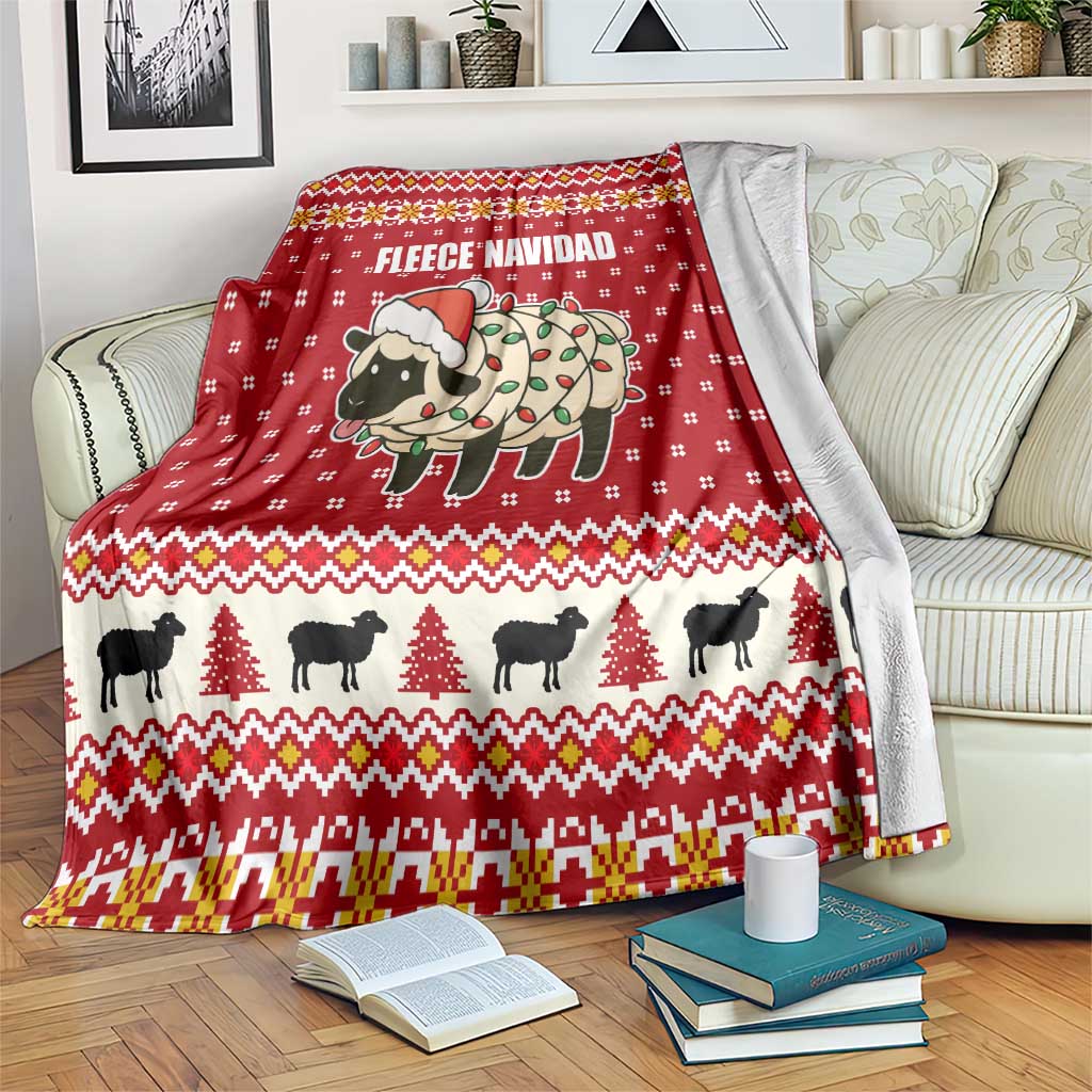 Sheep Merry Christmas Blanket Xmas Holiday Patterns - Wonder Print Shop