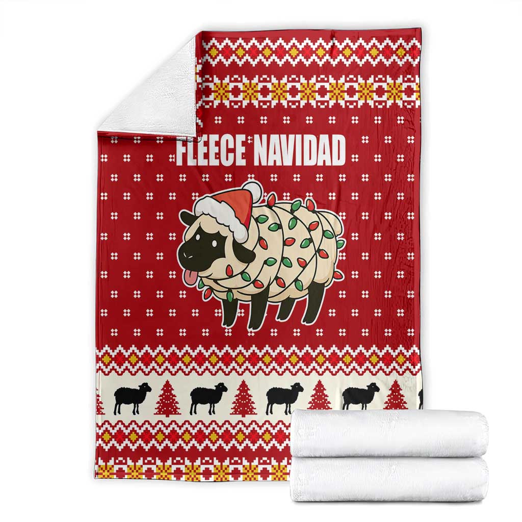 Sheep Merry Christmas Blanket Xmas Holiday Patterns - Wonder Print Shop