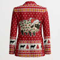 Sheep Merry Christmas Blazer Xmas Holiday Patterns - Wonder Print Shop