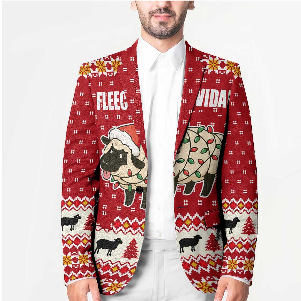 Sheep Merry Christmas Blazer Xmas Holiday Patterns - Wonder Print Shop