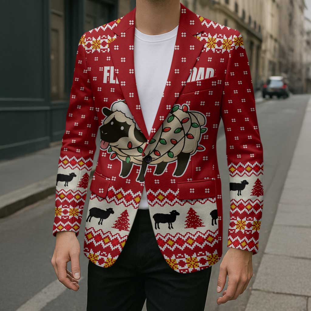 Sheep Merry Christmas Blazer Xmas Holiday Patterns - Wonder Print Shop