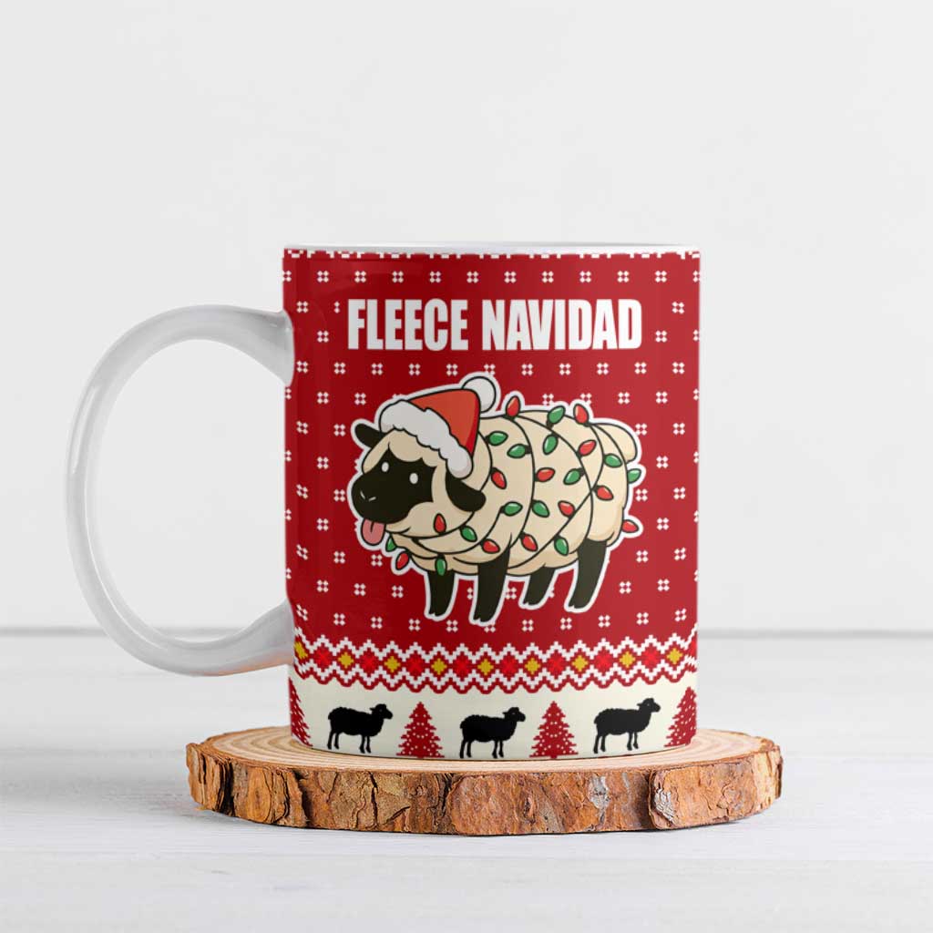 Sheep Merry Christmas Ceramic Mug Xmas Holiday Patterns - Wonder Print Shop