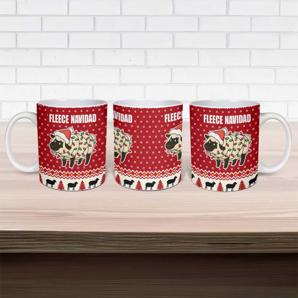 Sheep Merry Christmas Ceramic Mug Xmas Holiday Patterns - Wonder Print Shop
