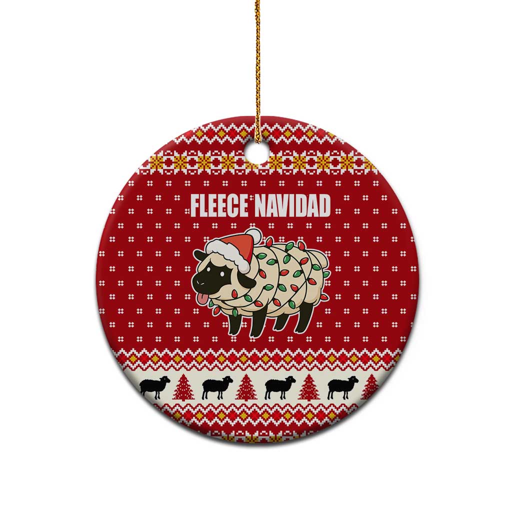 Sheep Merry Christmas Ceramic Ornament Xmas Holiday Patterns - Wonder Print Shop