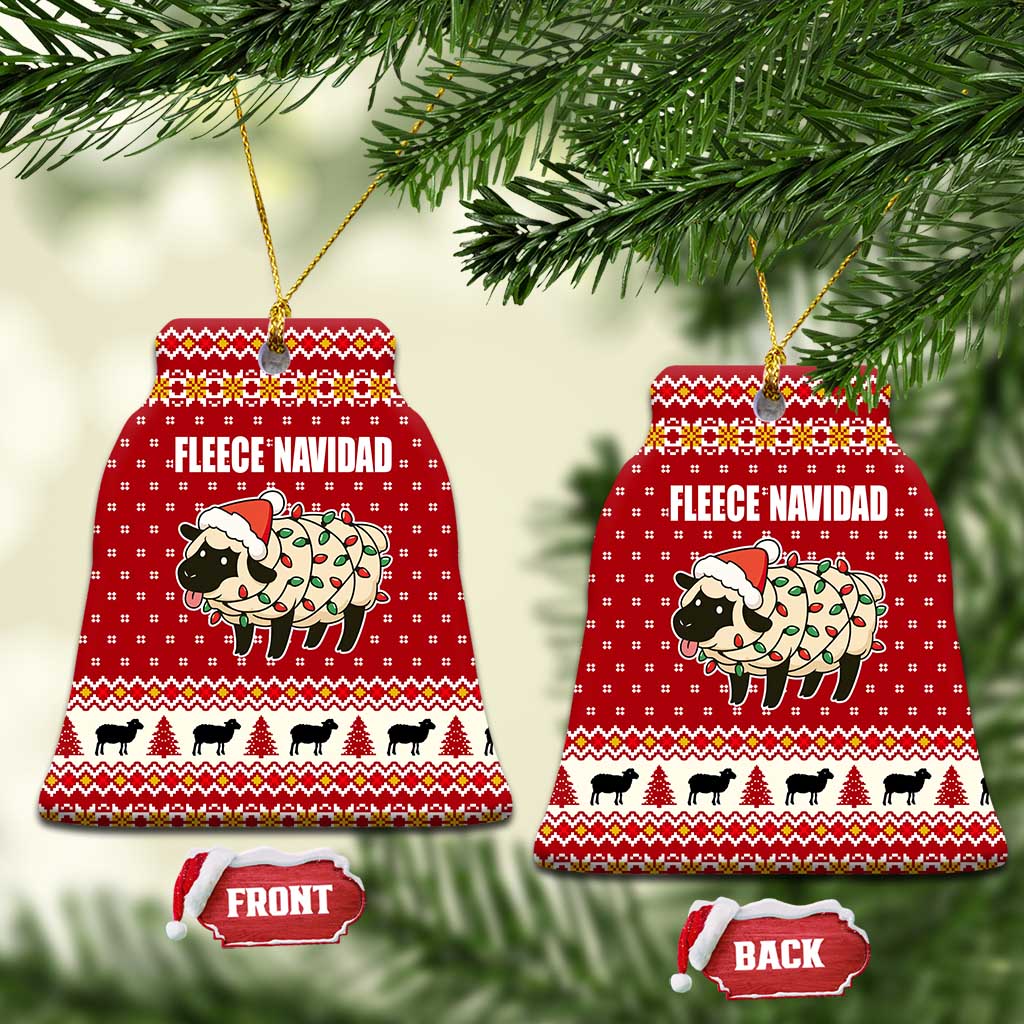 Sheep Merry Christmas Ceramic Ornament Xmas Holiday Patterns - Wonder Print Shop
