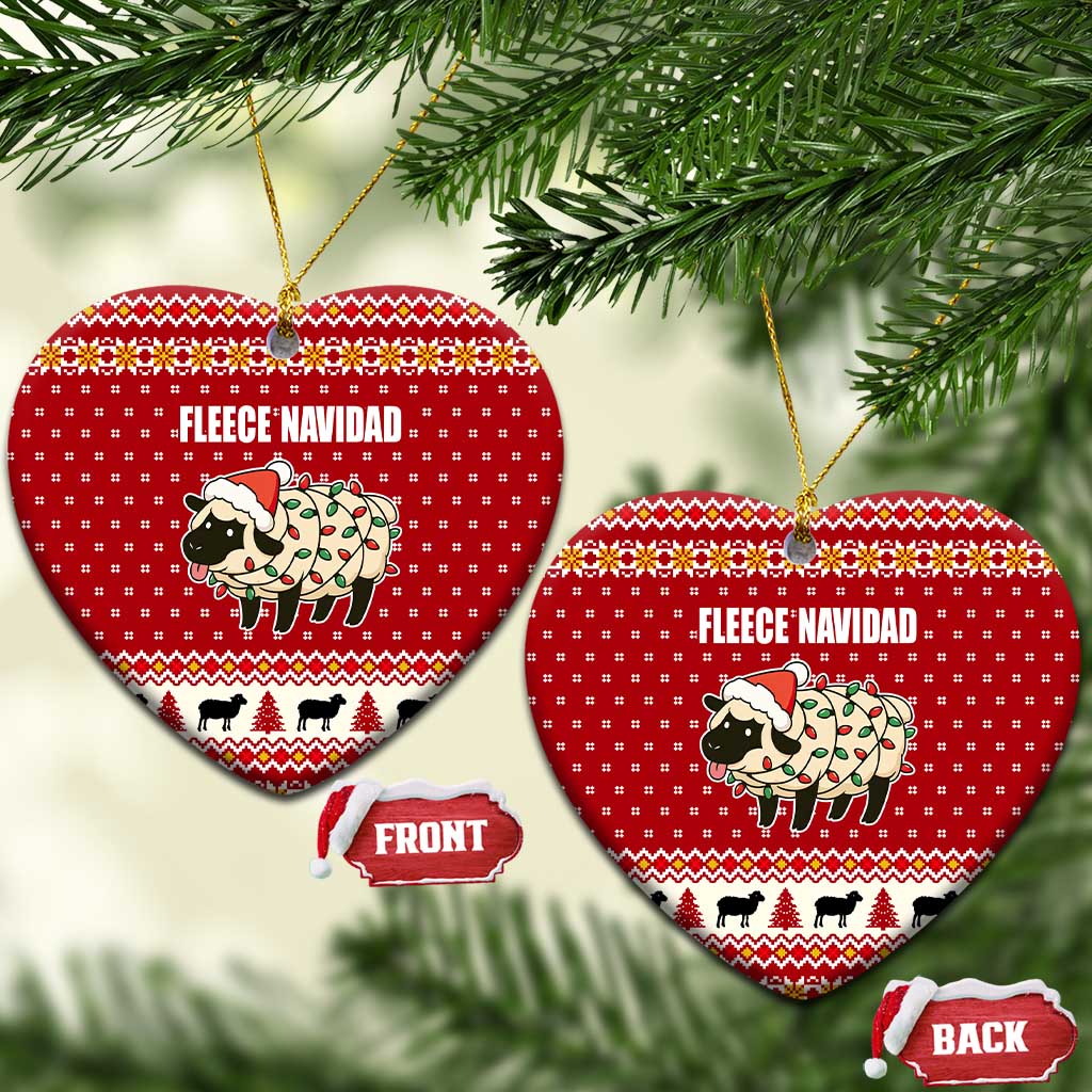 Sheep Merry Christmas Ceramic Ornament Xmas Holiday Patterns - Wonder Print Shop