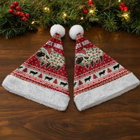 Sheep Merry Christmas Santa Hat Xmas Holiday Patterns - Wonder Print Shop