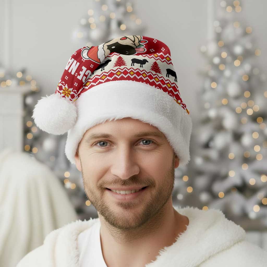 Sheep Merry Christmas Santa Hat Xmas Holiday Patterns - Wonder Print Shop