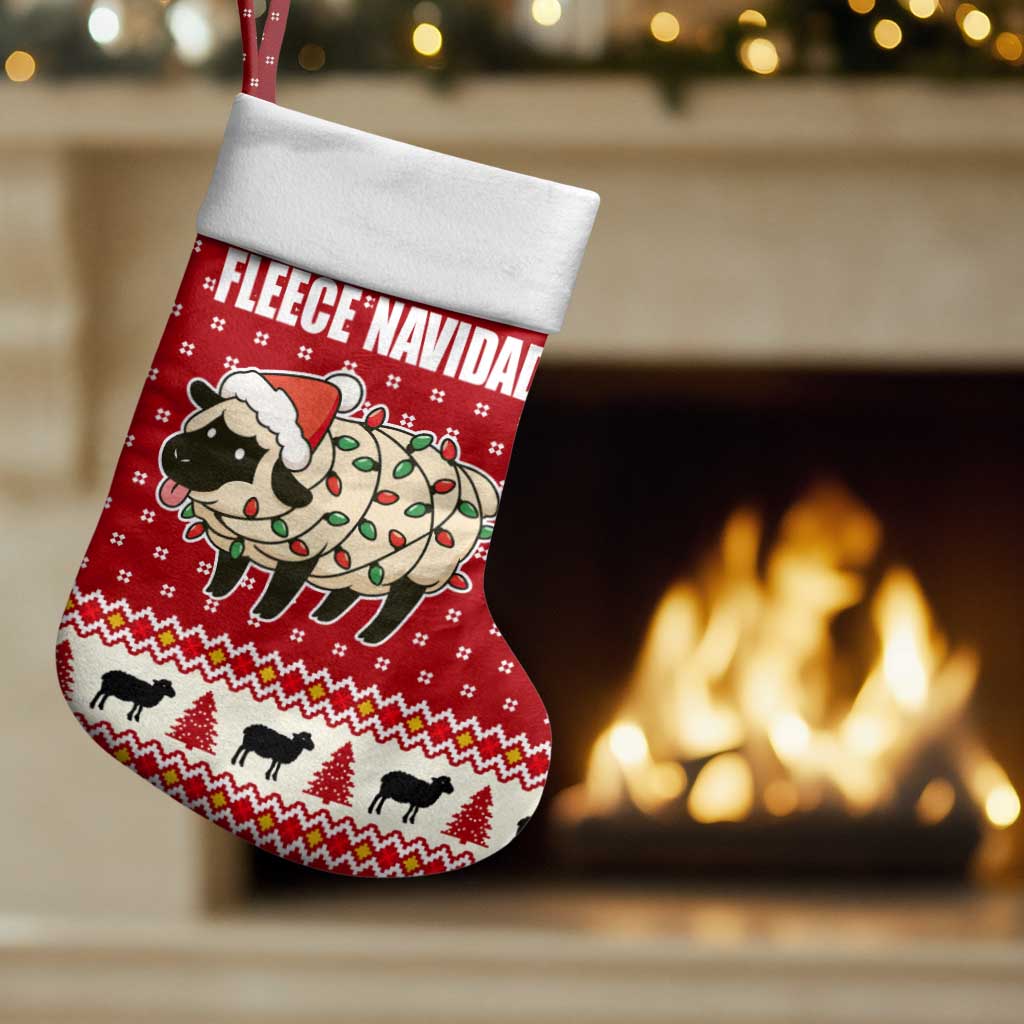 Sheep Merry Christmas Stocking Xmas Holiday Patterns - Wonder Print Shop