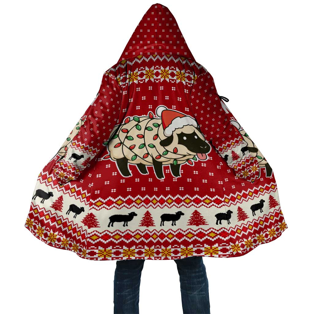 Sheep Merry Christmas Cloak Xmas Holiday Patterns - Wonder Print Shop