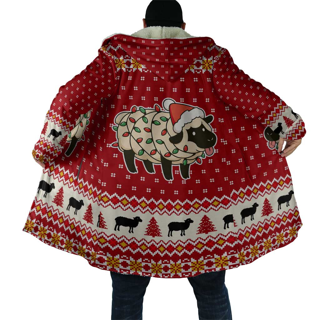 Sheep Merry Christmas Cloak Xmas Holiday Patterns - Wonder Print Shop