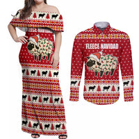 Sheep Merry Christmas Couples Matching Off Shoulder Maxi Dress and Long Sleeve Button Shirt Xmas Holiday Patterns - Wonder Print Shop
