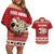 Sheep Merry Christmas Couples Matching Off Shoulder Short Dress and Hawaiian Shirt Xmas Holiday Patterns - Wonder Print Shop