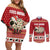 Sheep Merry Christmas Couples Matching Off Shoulder Short Dress and Long Sleeve Button Shirt Xmas Holiday Patterns - Wonder Print Shop