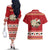 Sheep Merry Christmas Couples Matching Off The Shoulder Long Sleeve Dress and Hawaiian Shirt Xmas Holiday Patterns - Wonder Print Shop