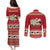 Sheep Merry Christmas Couples Matching Puletasi and Long Sleeve Button Shirt Xmas Holiday Patterns - Wonder Print Shop