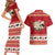 Sheep Merry Christmas Couples Matching Short Sleeve Bodycon Dress and Hawaiian Shirt Xmas Holiday Patterns - Wonder Print Shop